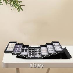 Black 48 Pairs Eyeglasses Sunglasses Storage 48 Slot Case Display Organizer Box