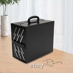 Black 48 Pairs Eyeglasses Sunglasses Storage 48 Slot Case Display Organizer Box