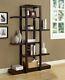 Black 71H Bookcase Bookshelf Leaning Wall Drawer Shelf Ladder Storage Display
