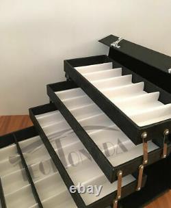 Black Box Organizer Display Case for 64 Eyeglasses Sunglasses Storage Box Holder