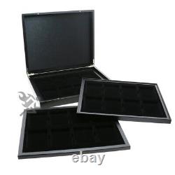 Black Coin Display Case for 24 Certified Coins (PCGS, NGC, etc. Slabs) by Lig