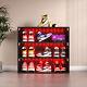 Black Light Shoe Storage Box 3 Layer Glass Door Organizer Display Case