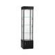Black Tower Rectangular LED Showcase with Bottom Storage & Lock 73 Tall