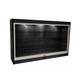 Black Wood Wall Mounted 48 Inch Lockable Display Showcase with LED Lights