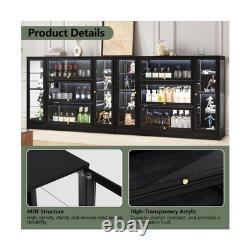 Boniture Acrylic Display Cabinet LED Lighting Curio Case