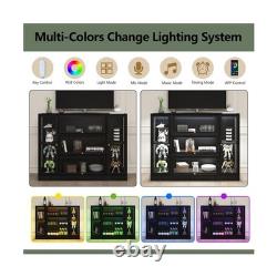 Boniture Acrylic Display Cabinet LED Lighting Curio Case