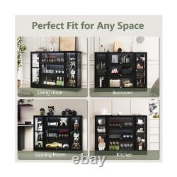 Boniture Acrylic Display Cabinet LED Lighting Curio Case