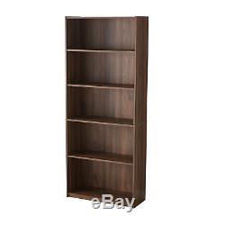 Bookcase 5-Shelf Adjustable Bookshelf Book Magazine Display Storage Organizer