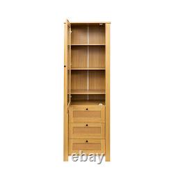 Bookshelf Display Case Cabinet Storage Organizer with Shelves and Drawers