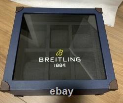 Breitling Watch Storage Case Display 6 Slots Navy Size 23x25x12cm New