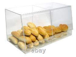 Bulk Bread Storage Display Case 2 Containers for Deli or Convenience Stores