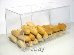 Bulk Bread Storage Display Case 2 Containers for Deli or Convenience Stores