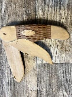 CASE Knife Store Display Wooden Hand Carved