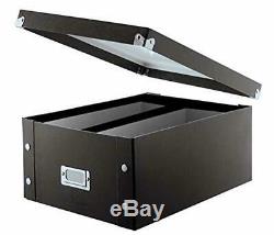 CD Storage Rack Box Holder Disk Case Media Display Space Store Organizer Black