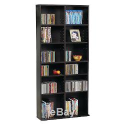 CD Tower Rack DVD Holder Media Storage Disk Case Display Space Organizer Cabinet