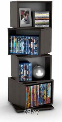 CD Tower Rack DVD Holder Media Storage Disk Case Display Space Organizer Wooden