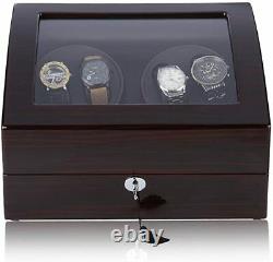 CRITIRON 4+6 Automatic Watch Winder Luxury Storage Case Rotating Display Box