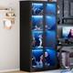 Cabinet with Acrylic Glass Doors & 3 Adjustable Shelves Display Case