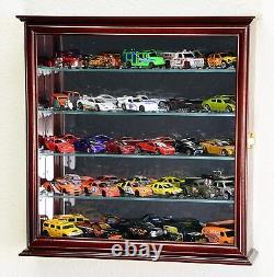 Car Display Case 30 Pcs Matchbox Model Diecast Train 1/64 1/43 N HO Oak Cabinet