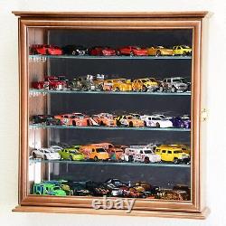 Car Display Case 30 Pcs Matchbox Model Diecast Train 1/64 1/43 N HO Oak Cabinet