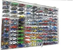 Car Display Case Acrylic 108 Pcs Mirrored Matchbox Model 1/64 Diecast UV Cabinet