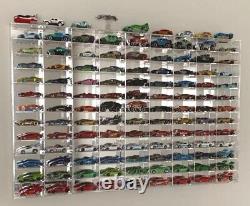 Car Display Case Acrylic 108 Pcs Mirrored Matchbox Model 1/64 Diecast UV Cabinet