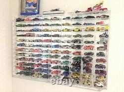 Car Display Case Acrylic 108 Pcs Mirrored Matchbox Model 1/64 Diecast UV Cabinet