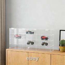 Car Display Case Acrylic 12 Pcs Diecast Model 1/24 Nascar Clear Shelf Cabinet