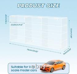 Car Display Case Acrylic 12 Pcs Diecast Model 1/24 Nascar Clear Shelf Cabinet Car Display Case Acrylic 12 Pcs Diecast Model 1/24 Nascar Clear Shelf Cabinet