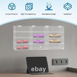 Car Display Case Acrylic 12 Pcs Diecast Model 1/24 Nascar Clear Shelf Cabinet