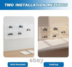 Car Display Case Acrylic 12 Pcs Diecast Model 1/24 Nascar Clear Shelf Cabinet