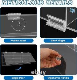 Car Display Case Acrylic 12 Pcs Diecast Model 1/24 Nascar Clear Shelf Cabinet
