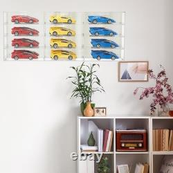 Car Display Case Acrylic 12 Pcs Hot Diecast Model 1/24 Nascar Wheels Toy Cabinet