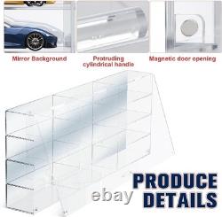 Car Display Case Acrylic 12 Pcs Hot Diecast Model 1/24 Nascar Wheels Toy Cabinet