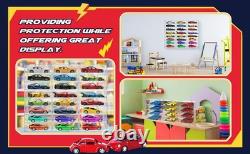 Car Display Case Acrylic 12 Pcs Hot Diecast Model 1/24 Nascar Wheels Toy Cabinet