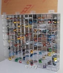 Car Display Case Acrylic 144 Pcs Side Angle Mirrored Model 1/64 Diecast Cabinet