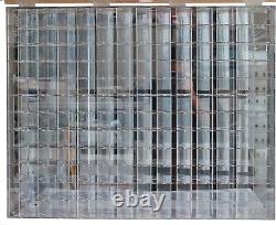 Car Display Case Acrylic 144 Pcs Side Angle Mirrored Model 1/64 Diecast Cabinet