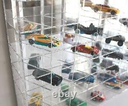 Car Display Case Acrylic 144 Pcs Side Angle Mirrored Model 1/64 Diecast Cabinet