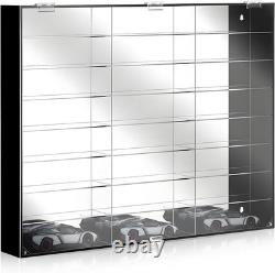 Car Display Case Acrylic 24 Pcs Hot Diecast Model 1/24 Nascar Wheels Toy Cabinet