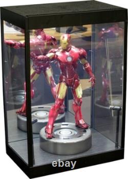 Car Display Case Acrylic LED Light 3 Tier Adjust Model Toy 1/18 Diecast Cabinet