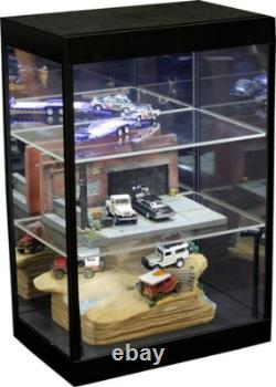 Car Display Case Acrylic LED Light 3 Tier Adjust Model Toy 1/18 Diecast Cabinet