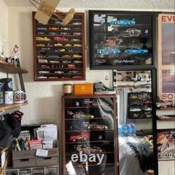 Car Display Case Black 16 Pcs Diecast 1/24 Scale 124 Collection Shelf Cabinet