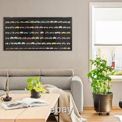 Car Display Case Black 6 Tier Matchbox Model 1/64 Diecast N Train Wood Cabinet