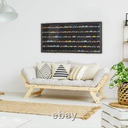 Car Display Case Black 6 Tier Matchbox Model 1/64 Diecast N Train Wood Cabinet