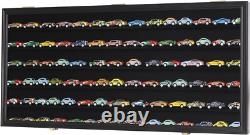 Car Display Case Black 6 Tier Matchbox Model 1/64 Diecast N Train Wood Cabinet