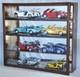 Car Display Case Cherry 8 Pcs Diecast 1/18 Scale Model Wood Rack Shelf Cabinet