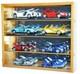 Car Display Case Oak 8 Pcs Model Diecast 1/18 Wood Rack Shelf Mirrored Cabinet