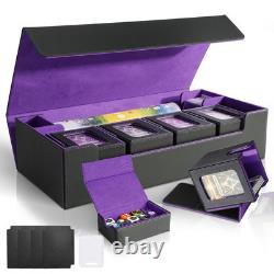 Card Deck Box for MTG Commander, Large 6 in 1 Card Storage Display Case with