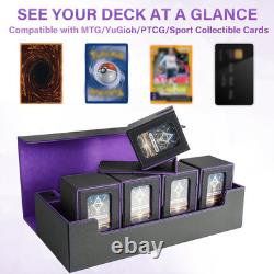 Card Deck Box for MTG Commander, Large 6 in 1 Card Storage Display Case with