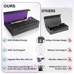 Card Deck for Commander, Large 6 in 1 Card Storage Display Case with 5PCS TCG